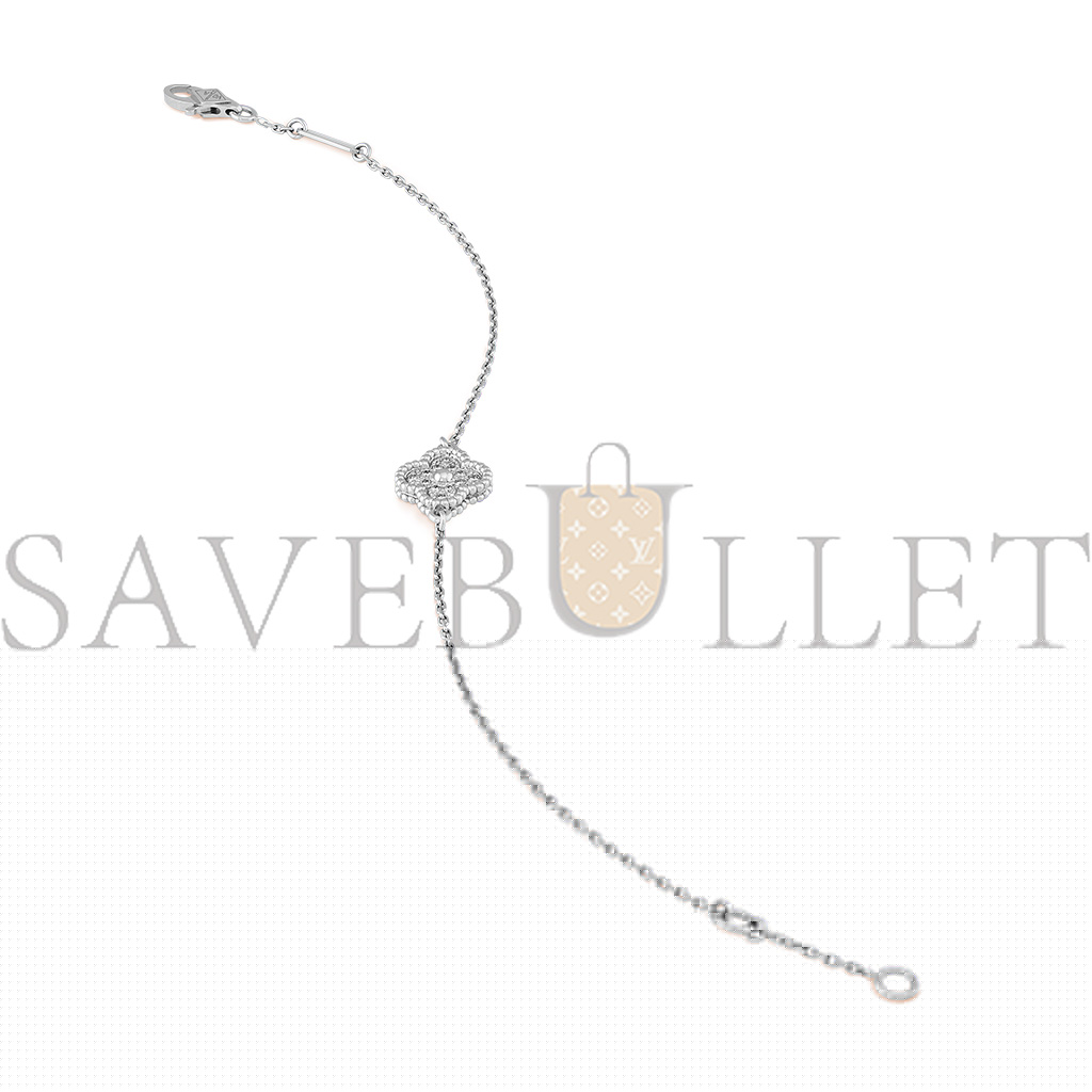 v*n cl*f arpels sweet alhambra bracelet, 1 motif - white gold, Di*m*nd  vcaro85600